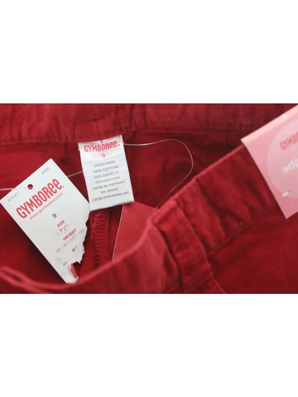 2007 Gymboree Moutain Cabin Red Velour Skorts sz 9 Flare Skirt Pinecone Velvet